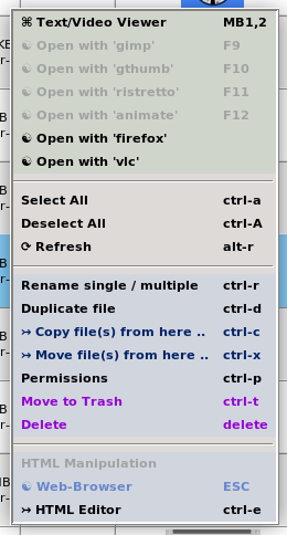 GraphicMaiJi, File Menu, single HTML file selected