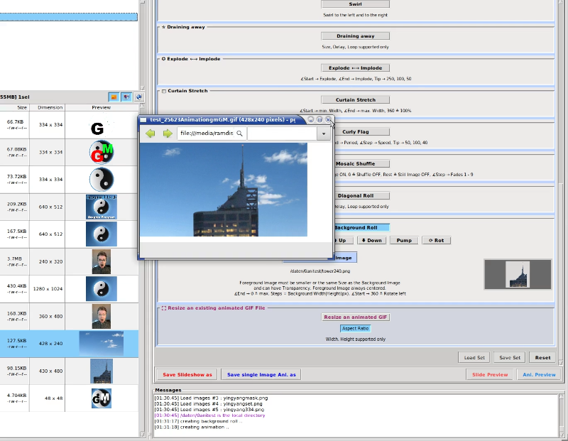 GraphicMaiJi, Animation Example, View with pg3Browser
